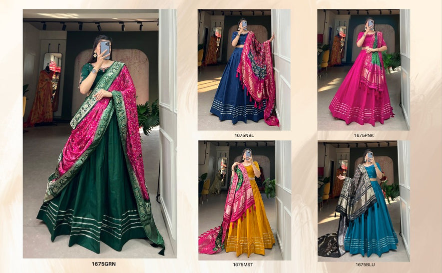 Ethereal Elegance: Unveiling the Beauty of Pure Cotton Lehenga & Gaji Silk Dupatta Set
