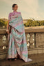 Banarasi Satin Silk Saree with Unstitched Blouse Clothsvilla