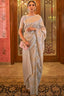 Beige Brown Woven Banarasi Silk Saree with Sequins work Clothsvilla