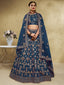 Blue Art Silk Lehenga Choli with Zari & Sequin Embroidery ClothsVilla