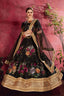 Collection For Women Floral Printed Lehenga Choli Black Colour Clothsvilla