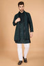 Designer Green Viscose Silk Kurta for Men Online Clothsvilla