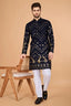 Navy Designer Rayon Kurta for Men Stylish & Elegant Clothsvilla