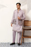 Indian Traditional Dusty Lavender Koti Kurta Pant Wedding Set Clothsvilla