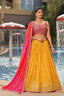 Greatfull collection In Marriage Season Lehenga Cholin With A Dupatta Yellow-Pink Colour Clothsvilla