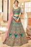 Indian Ethnic Wear Teal Blue Colour Embroidery Lehenga Choli Clothsvilla