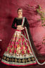 New Collection Floral Printed Lehenga Choli With Dupatta Black-Multi Colour Clothsvilla