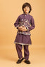 Graceful Purple Koti Kurta Set for Kids Wear Clothsvilla