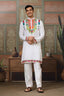 White Traditional Designer Festival Wear Kurta for Men Clothsvilla