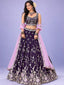 Purple Rangoli Silk Embroidered Lehenga Choli With Dupatta ClothsVilla