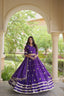 Bandhej Print Sequins Zari Work Lehenga Set ClothsVilla