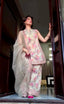 Beige Designer Digital Print Georgette Farshi Plazzo Set with 3mm Sequin Embroidery & Tabby Silk Dupatta ClothsVilla