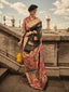 Black Elegant Banarasi Silk Blend Woven Saree with Unstitched Blouse Piece ClothsVilla