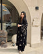 Black Elegant Embroidered Faux Georgette Top, Plazzo & Dupatta Set ClothsVilla