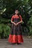 Black Elegant Noir Jacquard Silk Gown Luxurious Texture and Timeless Style