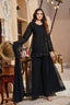 Black Georgette Sequence Work Palazzo Suit ClothsVilla