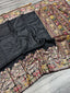 Black Luxurious Soft Rajwadi Silk Saree with Kashmiri Thread Woven Pallu & Zari Border ClothsVilla