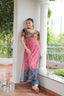 Black & Pink shade Navratri Special Printed Rayon Kurti with Kutchi Gamthi Embroidery & Pan Neck ClothsVilla