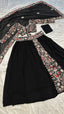Black Unforgettable Elegance – Georgette Embroidered Lehenga Set ClothsVilla