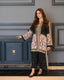 Black & White Digital Printed Pure Natural Crepe Kurti with Palazzo Set – Fully Stitched ClothsVilla