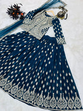 Load image into Gallery viewer, Blue Color Mesmerizing Fox Georgette Lehenga Set: Embroidered Elegance for Every Occasion ClothsVilla