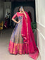 Blue Color Zari Weaving Work Kanjivaram Dress Clothsvilla