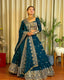 Blue Elegant Designer Lehenga Set – Thread & Sequin Work Full-Stitched Flair Beauty CHIFFON