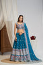 Blue Georgette Zari & Sequin Lehenga Set ClothsVilla
