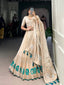 Bottle Green Radiant Shimmer Mirror & Beads Handwork Lehenga Set ClothsVilla