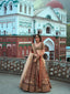 Brown Silk Dori & Thread Work Lehenga set ClothsVilla