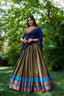 Chiku South Style Poly Cotton Half Saree – A Timeless Blend of Tradition & Elegance