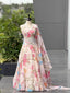 Printed Jimmy Organza Lehenga Choli with Handcrafted Blouse and Dupatta ClothsVilla