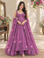 Georgette Handpaint Zari Corset Anarkali Suit ClothsVilla