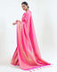 Fuscia Pink Woven Kanjivaram Silk Saree : Limited Edition Clothsvilla