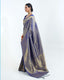 Denim Blue Woven Kanjivaram Silk Saree : Limited Edition Clothsvilla