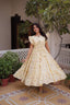 Cream Cotton Embroidered Anarkali Kurti ClothsVilla