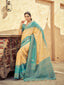 Cream Elegant Zari Woven Cotton Slub Saree with Georgette Blouse ClothsVilla