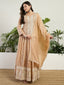 Cream Organza Lehenga Set ClothsVilla
