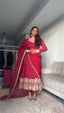 Dark Pink Elegant Thread & Sequin Work Georgette Suit Set