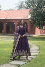 Load image into Gallery viewer, Designer Purple Anarkali Dress for women, georgette anarkali suit with dupatta, sequence embroidery anarkali, readymade anarkali kurtis, gown