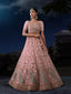 Dreamy Pink Lehenga Choli Set - Soft Net, Exquisite Embroidery ClothsVilla