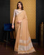 Dusty Orange Elegant Solid Saree with Zari Border – Timeless Grace ClothsVilla