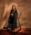 Elegant Black Embroidered Georgette Gown Set ClothsVilla