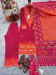 Rani Pink Elegant Designer Party Wear Chinon Silk Top, Palazzo & Dupatta Set Clothsvilla