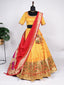Enchanting Paithani Yellow Lehenga Choli - Zari Weaving & Jacquard Silk ClothsVilla