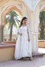 Faux Georgette White Gown with Designer Embroidered Dupatta ClothsVilla