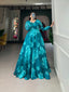Firozi Ready-to-Wear Chiffon Gown with Floral Print ClothsVilla