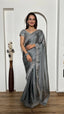 Gray Exclusive Designer Rangoli Silk Saree with Sequins & Stone Work Clothsvilla