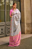 Gray Saree Mall Women's Banarasi Silk Blend Saree with Unstitched Blouse Piece ClothsVilla
