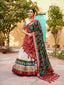 Green Color Patola Print Tussar Silk Lehenga Choli Set with Foil Detailing & Can Can ClothsVilla